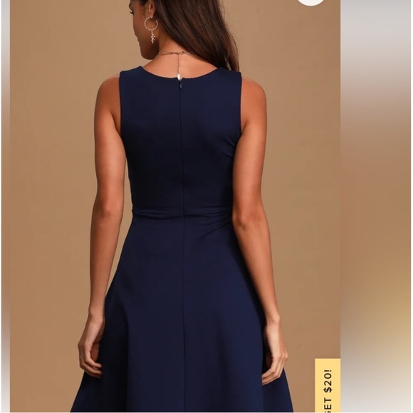 Lulush Skater dress navy blue XS - Picture 3 of 9